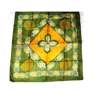 Écharpes carrées en soie de qualité supérieure, imprimé batik, sophistiquées, pour femmes, best-seller de la mode féminine - Product Image 1