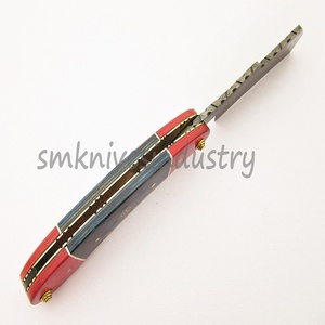 Maquinilla de afeitar recta de Damasco, hecha a mano, con mango de hueso de camello (Smk1286) - Product Image 4