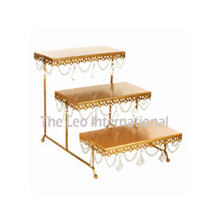 ที่วางเค้กสำเร็จรูปสีทองแบบไม่เหมือนใครทำจากโลหะอลูมิเนียมแท่นวางเค้กสำหรับงานเลี้ยงงานแต่งงานงานอีเว้นท์โต๊ะตกแต่งบ้าน - Product Image 3