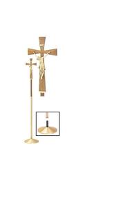 Cruz de Altar de Latón con Círculo Redondo, Artículos Religiosos - Product Image 2