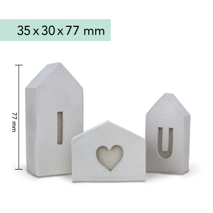 Décoration de maison en pierre faite à la main « I Love U » – Décoration intérieure géométrique minimaliste pour salon et présentation sur table - Product Image 4