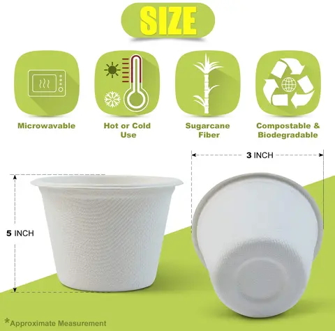 90mm Dome Wholesale Coffee Cups Eco Sugarcane Disposable Cup Biodegradable Paper Lid
