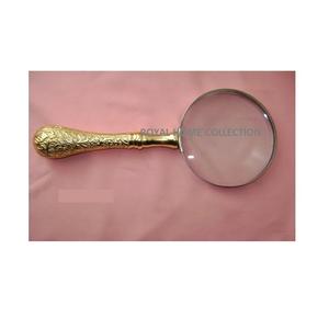 Nouvelle loupe en aluminium poignée dorée loupe poignée en os avec loupe incurvée partie métallique en laiton - Product Image 3