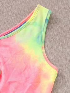 Nuevo estilo Top corto con nudo teñido anudado de un hombro para mujer Personalizar color y diseño y logotipo Crop Top - Product Image 2
