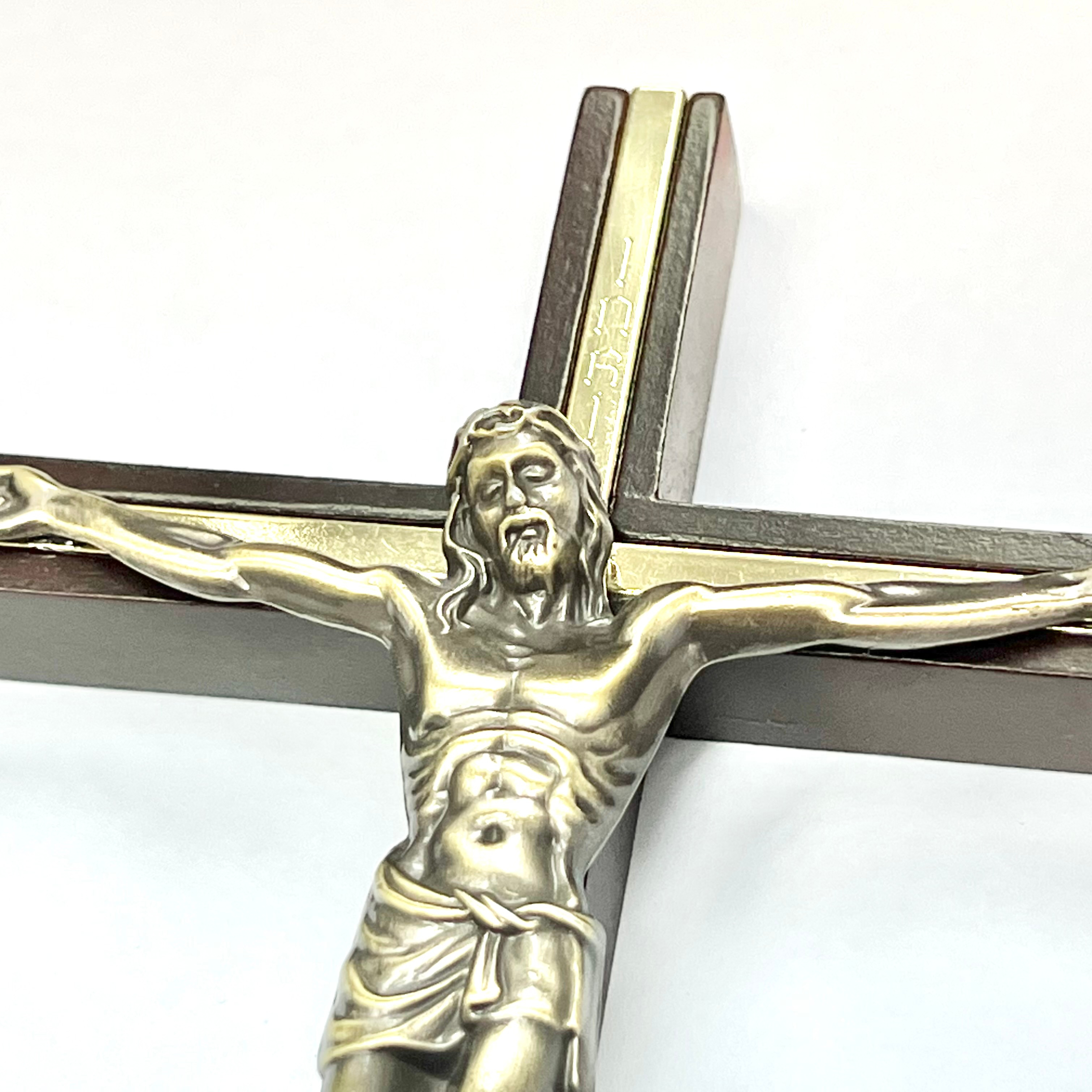 十字架 木製十字架 イエス キリスト 吊り下げ式 宗教的 感動的な INRI
