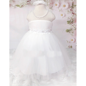 Vestido de manga corta con cuello redondo para niña pequeña, moda, buen precio - Product Image 1