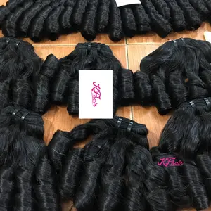 100% naturale Dei Capelli di Remy di Trama Cuticola Aligned Capelli Fornitore Spirale Arricciatura Dei Capelli Umani Vietnamita