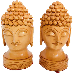<b>Buddha</b> <b>Head</b> Wooden <b>Buddha</b> <b>head</b> statue set of 2 <b>Head</b> Statue table decor items wooden <b>buddha</b> <b>head</b> wooden carving <b>buddha</b> statue - Product Image 1