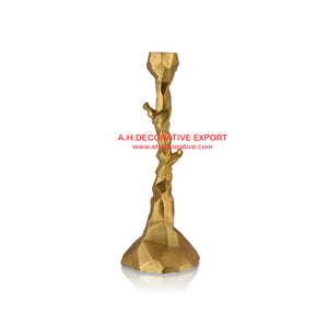 Portavelas barroco dorado decorativo para el hogar, candelabro de aluminio de diseño único hecho a mano - Product Image 2