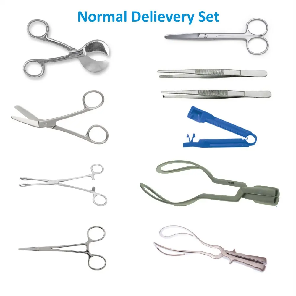 Набор инструментов для нормальной доставки MOL, сталь, 1 набор, гинекология PK, руководство, 2 года работы, основы хирургических инструментов CE, ISO, класс I