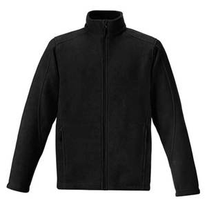 Veste décontractée coupe-vent en polaire polaire à blocs de couleur pour homme en laine/polyester en gros avec étiquette personnalisée - Product Image 1