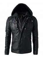 Veste de motard en cuir véritable pour hommes, Style mains-libres, vente en gros