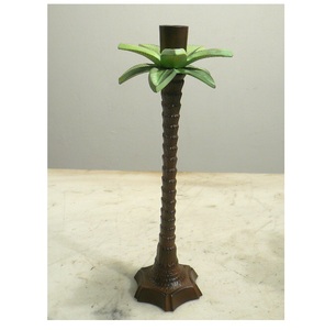 Bougeoir pilier palmier en métal pour la décoration intérieure - Product Image 6