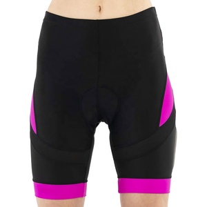 Pantalones Cortos de Ciclismo para Mujer, Cintura Media, Negros, con Patrón, Spandex, Poliéster, Impermeables, de Secado Rápido, Cierre de Cremallera, Ajuste Deportivo, Tejido de Punto - Product Image 4