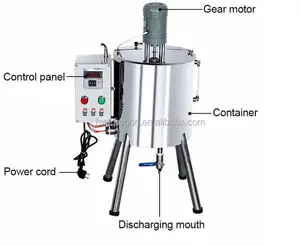 Mezclador de pintalabios automático, máquina agitadora de calor con calefacción eléctrica de 15L, 30L y 50L, para cosméticos y crayones