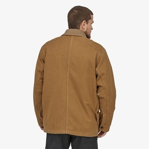 Veste en toile décontractée pour homme, hiver, décoration en fourrure, grande taille, respirante, motif uni, tissu en cuir polyester, style boutonné - Product Image 2