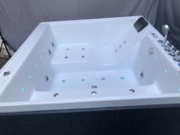Jacuzzi 2 places pour extérieur, fonction spa, baignoire à remous intérieure, jacuzzi avec baignoire à remous, noir, Fregaderos Inteligentes