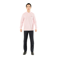 T-shirt personnalisé pas cher, coupe ajustée, manches longues, 100 % coton, 220 grammes (200 g/m²), séchage rapide, uni, teint, pour usage décontracté