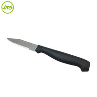 Goede grip gekarteld lemmet roestvrijstalen mes 3'' schilmesje zilver gepolijst hard plastic handvat ambidextrous multifunctioneel