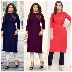 Kurtisレディースコットンreyonレディースanarkali最新ファッションデザインレディウェアdupatta jackateインドドレス卸売