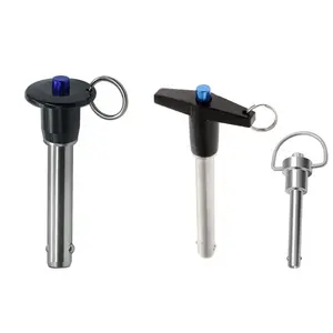 Stock pasadores de acero M5 M8 M10 M12 M16 D Ring Shoulder resorte autoblocante seguridad Ball Lock Pin Quick Release Pin