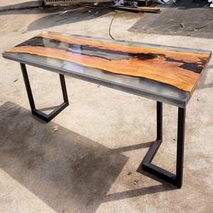 Mesa de consola de resina epoxi de madera con borde vivo indio hecho a mano, diseño moderno de muebles de lujo para sala de estar, Hotel, comedor, pasillo, uso - Product Image 4