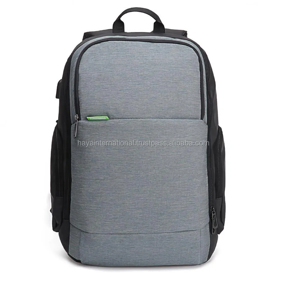 Drop shipping big capacity popular laptop travel bags with charging hole backpack for men