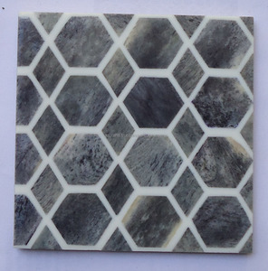 Wholesale Classic Square Pattern Bone Inlay Coaster <b>Set</b> <b>PC</b> Material Tea Cup Coffee Mug Mat/Pad for Home Kitchen Use for Hotels - Product Image 2