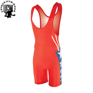 Combinaison de lutte et de course pour homme adulte, couleur bleu uni, vêtements de fitness, tenue de sport UNIQUE, 100% coton, séchage rapide - Product Image 4