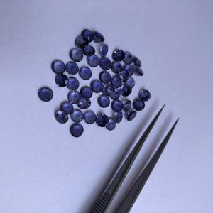 Piedra preciosa semipreciosa de piedra preciosa suelta de corte redondo facetado de iolita Natural de 5mm para hacer joyería collar pendiente anillo colgante Alibaba - Product Image 2