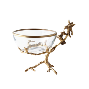 Trending Design Brass <b>Gold</b> <b>Color</b> Decorative Glass Bowl With Greatest Quality Large Size Brass <b>Food</b> Bowl - Product Image 1