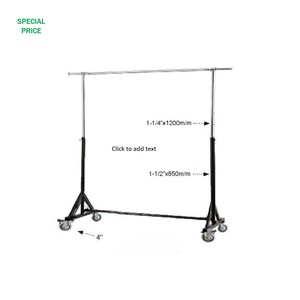 cloth <b>rack</b> with wheels metal <b>rack</b> cloth hanger <b>stand</b> wholesale clothing display <b>racks</b> with wheels - Product Image 1