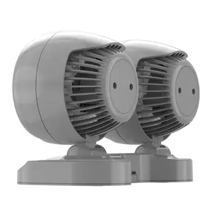 Kemin ventilador meia cabeça dupla 12v dc, ventilador para caminhão, veículo, veículo, refrigeração a ar, universal, usb, rotatório, forte, 360