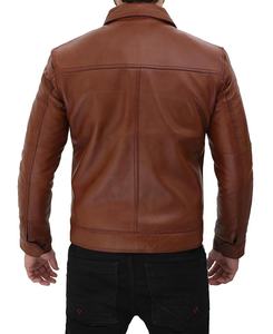 Veste en cuir à col montant d'hiver léger de haute qualité pour hommes pas cher prix nouveau élégant imperméable et coupe-vent - Product Image 3