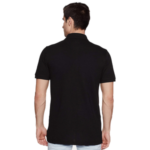 Venta al por mayor camisas de golf hechas a medida para niños patrón sólido negro para Polos en manga corta estilo pakistaní para adultos desgaste - Product Image 2