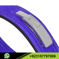 Ceinture de levier en cuir de vache violet, boucle pour exercices de gymnastique, couleur unie, blanc, accessoire de couture