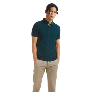 Conception personnalisée Vente en gros Meilleure vente Polo uni décontracté à manches courtes de couleur verte pour hommes - Product Image 2