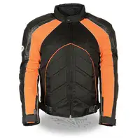 Custom Men's Kawasaki Motorcycle Leather Textile Leather Jacket