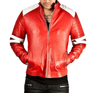เสื้อแจ็กเก็ตหนังแท้แฟชั่นออกแบบได้ตามต้องการเสื้อกีฬาจักรยานทำจากประเทศปากีสถานปักตามแนวสตรีทของผู้ชาย - Product Image 2