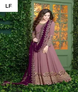 Новейшее платье с вышивкой в Пакистанском Стиле Anarkali для женской вечеринки, вечернее платье и свадьба