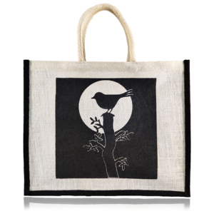 Bolsa de Yute y Algodón con Logotipo Personalizado al por Mayor, con Asa Acolchada |   Bolsa de Compras Reutilizable Ecológica para Supermercado, Bolsa Promocional para Empaque - Product Image 2