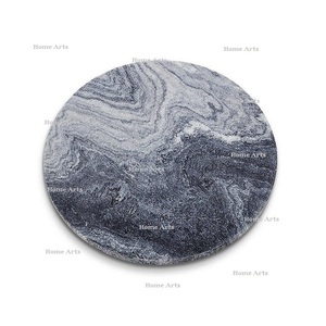 Juego de 2 tablas de cortar de verduras de forma redonda, diseño fabuloso, tabla de cortar de queso de mármol para accesorios de cocina - Product Image 5