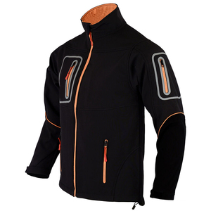 Vestes softshell coupe-vent col montant 2025 nouveau style logo personnalisé vestes softshell durables pour hommes. - Product Image 2