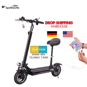 Sportshow-trottinette électrique pliable étanche, 10 pouces, moteur 500w 12,5 ah, pour adulte, livraison rapide en entrepôts européennes/UK