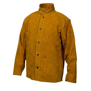 Veste de soudage en cuir résistante à la chaleur et colorée pour hommes, entièrement en cuir avec poches, veste de soudage - Product Image 3