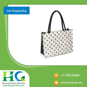 ถุงปอกระเจาอเนกประสงค์แบบนำกลับมาใช้ใหม่ได้กระเป๋าช้อปปิ้งแบบซิปจับพิมพ์สกรีนทำด้วยมือ - Product Image 6