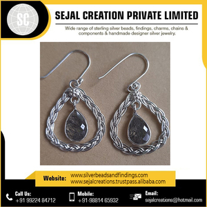 Sejal Creation 925 Sterling Silver Dangle <b>Earrings</b> Fine Party Jewelry <b>Emerald</b> Opal Topaz Gemstones Bulk Exported <b>Drop</b> <b>Earrings</b> - Product Image 2