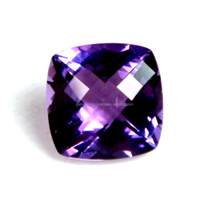 Ametiste violette 100% naturelle, pierre semi-précieuse en vrac, forme coussin, taille facettée, qualité supérieure, vente en gros GEMFORTE INC - Product Image 6