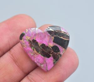Arizona Turquoise <b>Heart</b> Cabochon Wholesale Turquoise <b>Heart</b> <b>Shape</b> Gemstone Tourmaline With Mohave Copper Turquoise Loose Gemstone - Product Image 6