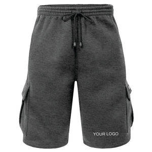 Shorts de sport pour hommes, pantalons courts pour garçons, décontractés, poches avec fermeture éclair, shorts de motard - Product Image 1